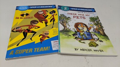 Lot of Two Children's Books: Step Into Reading (Animals, Disney, Pixar)