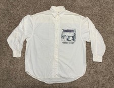 Rare Guess By Georges Marciano Shirt Men Sz Medium Button Up Western Made In USA