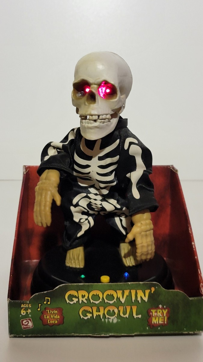 Rare Gemmy 2005 Groovin Ghoul Dancing Skeleton Grave Raver 