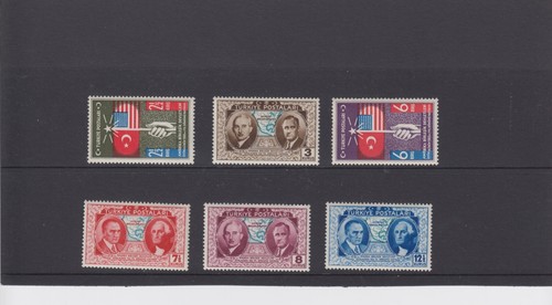 TURKEY 1939 150TH ANNIV. OF US CONSTITUTION S.G.1150/6 MOUNTED MINT CAT.£7.00. - 第 1/2 張圖片