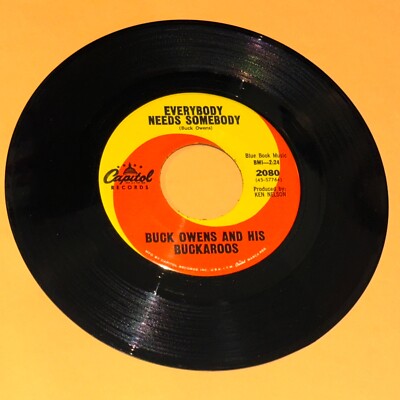 Buck Owens How Long Will My Baby Be Gone Everybody Needs Somebody 45 rpm Record