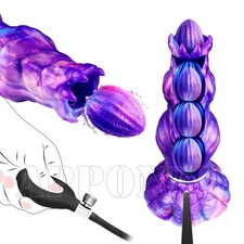 Ovipositor Inflatable Silicone Anal Plug Fantasy Laying Eggs Female Anal Sex Toy