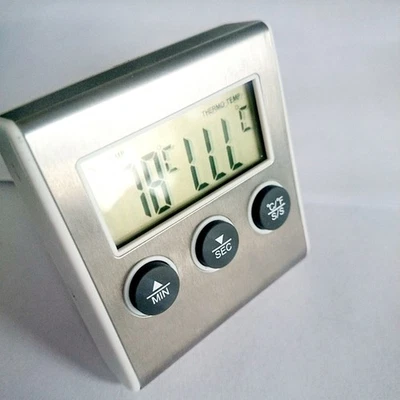 Meat Thermometer Digital Thermometer Oven Thermometer Timer with Stainless - Image 1 of 4