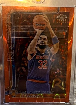 Topps Chrome 2024-25 Karl-Anthony Towns Knicks #179 Serial Numbered 06/25