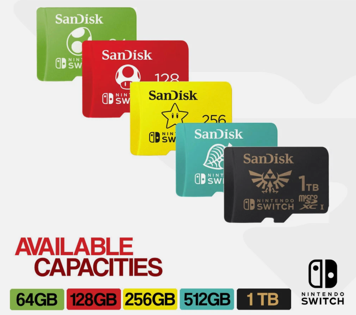 SanDisk Micro SD Card Memory 64GB 128GB 256GB 512GB 1TB Nintendo