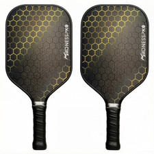 Pickleball Paddles Set of 2 USAPA Approved Fiberglass Rackets Balls Grips Bag