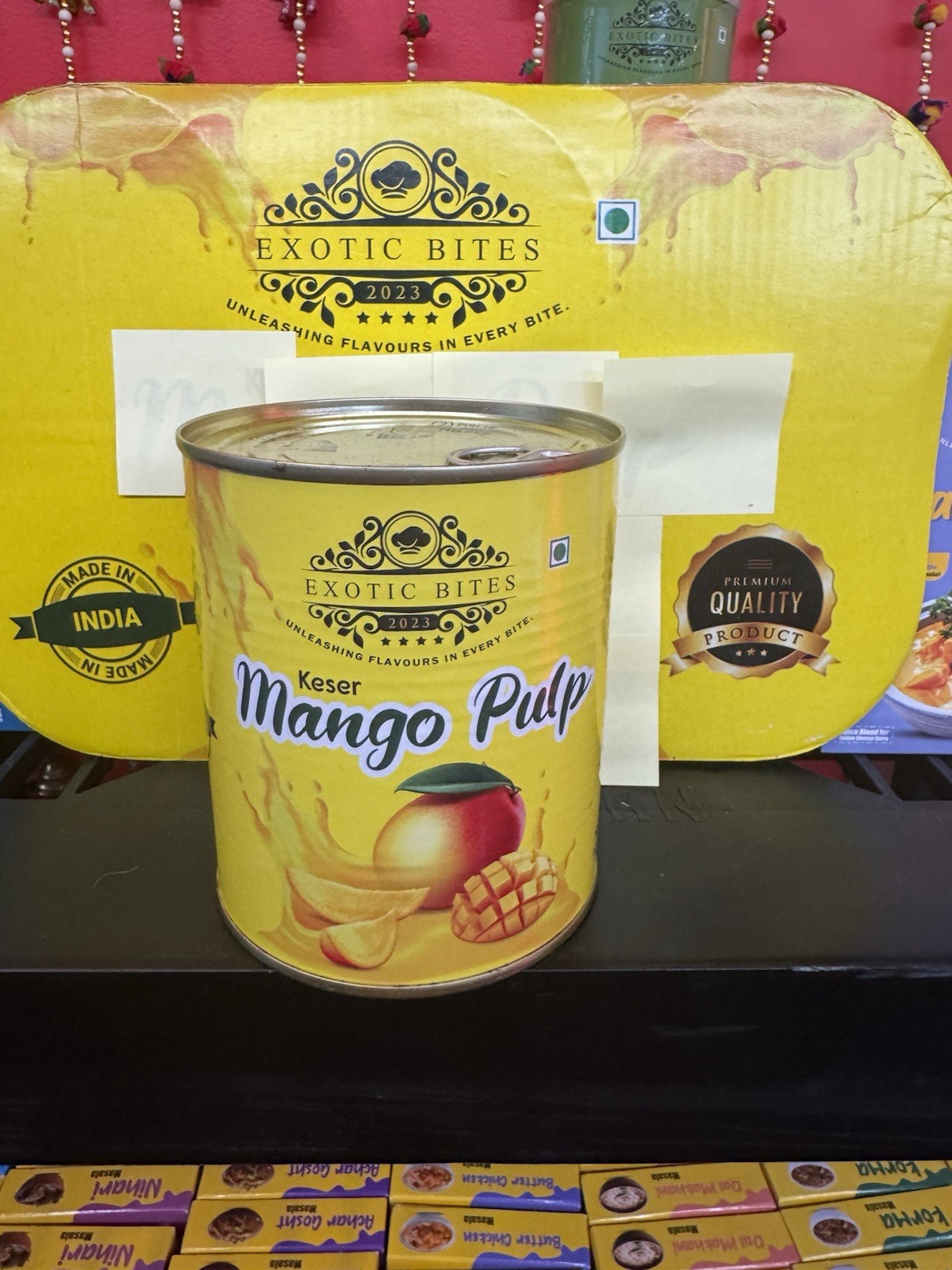 Pulpa de mango Kesar pura de Exotic Bites 30 onzas 1,87 libras fruta deliciosa