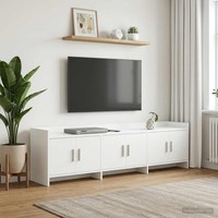 Tv-Schr?Nk 168 X 33 X 47 Cm Wei? Holzwerkstoff