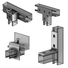UNISTRUT SLOTTED CHANNEL BRACKETS ANGLES TEE ZEBS GALV CHANNEL 41X41 41X21