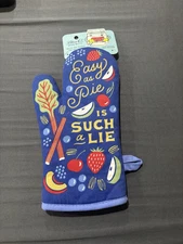 Blue Q Oven Mitt Kitchen Easy As Pie Is Such A Lie  NWT NEW Humor