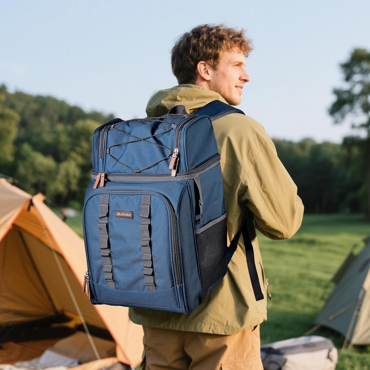 48-Can Insulated Backpack Cooler - Waterproof, Leakproof Soft Cooler Bag for Outdoor Adventures-image