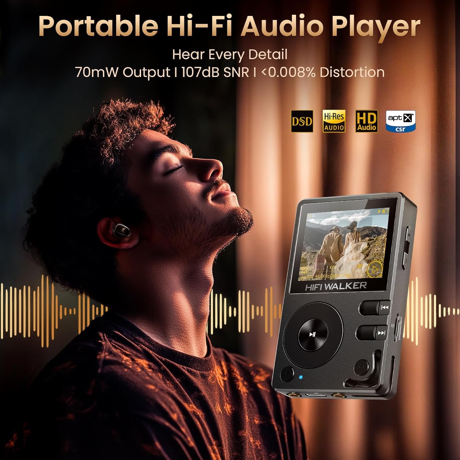 HIFI WALKER H2 HiFi MP3 Player with Bluetooth 5.2, Lossless DSD FLAC Player, Dig — image 2