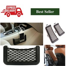 Car Seat Storage Net Organizer Mesh Side Back Pocket Phone Holder