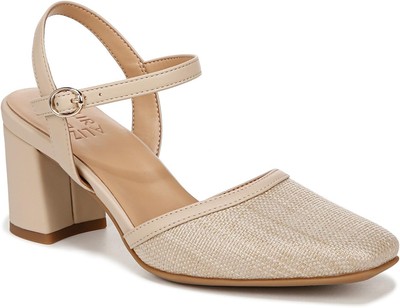 Naturalizer Women's Wave Tan Straw Dress Heels NW/OB 9M