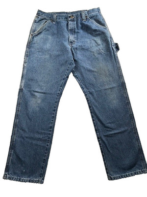 Wrangler Men's Jeans 34x32 Straight Western Cowboy 8 Pocket Workwear Contractor