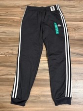 Adidas Boys' Youth Fleece Jogger Sweatpants Black Heather XL 18-20 NWT