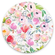 Mouse Pad,Watercolor 7.9L x 7.9W inches, Watercolor Floral Botanical Pattern