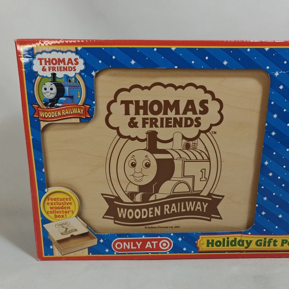 Томас поезд праздник подарок упаковка деревянная коллекционная коробка Перси автомобили деревья знаки - Изображение 3 из 4