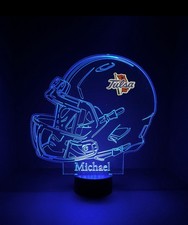 Tulsa Golden Hurricane, Modern style helmet 3D led light w/base personalized