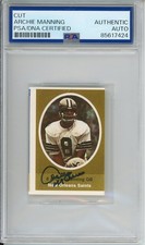 1972 72 SUNOCO STAMPS ARCHIE MANNING ROOKIE RC SIGNED PSA DNA COA AUTOGRAPH HOF