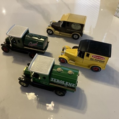 4 x Matchbox Modelle Set von Yesteryear - Wrights - Taystee - Castrol - Zerolene