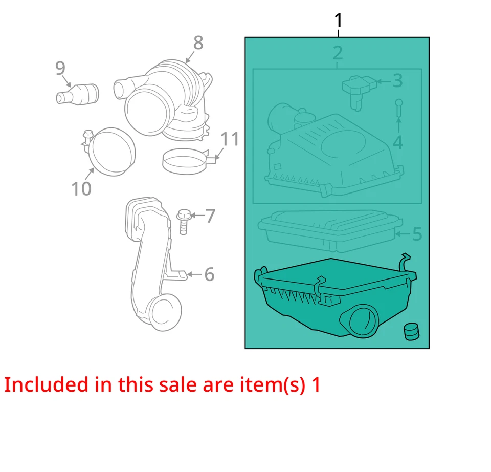 Air Cleaner 2ARFE Engine Fits 11-16 SCION TC 5189785 - Image 3 of 4