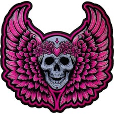 Winged Skull Angel of Death Large Back Patch Embroidered Sew On