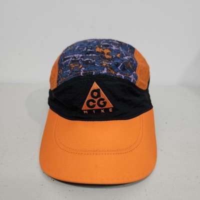 Nike ACG Tailwind 5 Panel Strapback Cap Orange Hat One Size Adjustable 