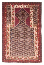 Vintage Oriental Hand-Knotted Carpet 2'9" x 4'5" Traditional Wool Area Rug