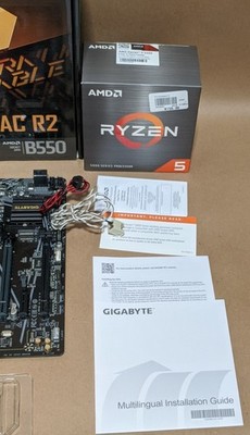 AMD Ryzen 5 5500 CPU Gigabyte B550M DS3H Motherboard G.Skill 16GB