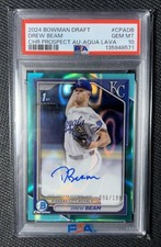 2024 Bowman Draft Drew Beam 1st Aqua Lava Refractor Auto /199 #CPA-DB Psa 10
