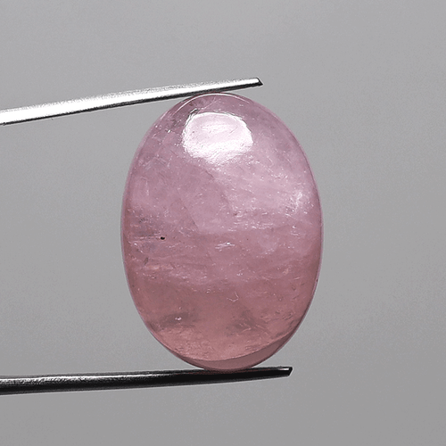 Certified 28.18 Natural Morganite Hi-Quality Untreated Oval Cabochon Gemstone - Picture 4 of 13