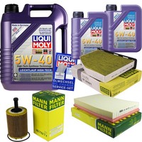 Inspektionspaket 7L Liqui Moly 5W-40 FüR VW Golf V 3.2 R32 4Motion Passat CC 3.6