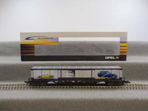 Roco Spur H0 47978 Millennium Express Containerwagen Opel der DB in OVP | Zustand: Gebraucht