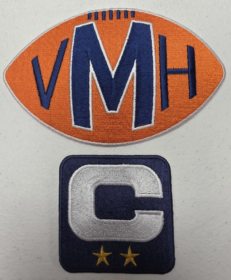 Chicago Bears CALEB WILLIAMS VMH Captain Jersey Patch Set IRON ON - Image 1 of 1