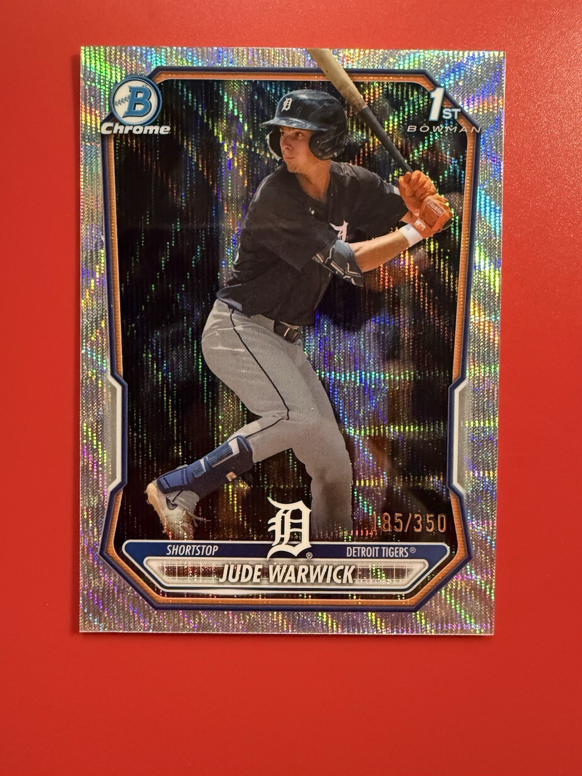 Jude Warwick 2026 Bowman Chrome 1st Wave Refractor /350 Tigers