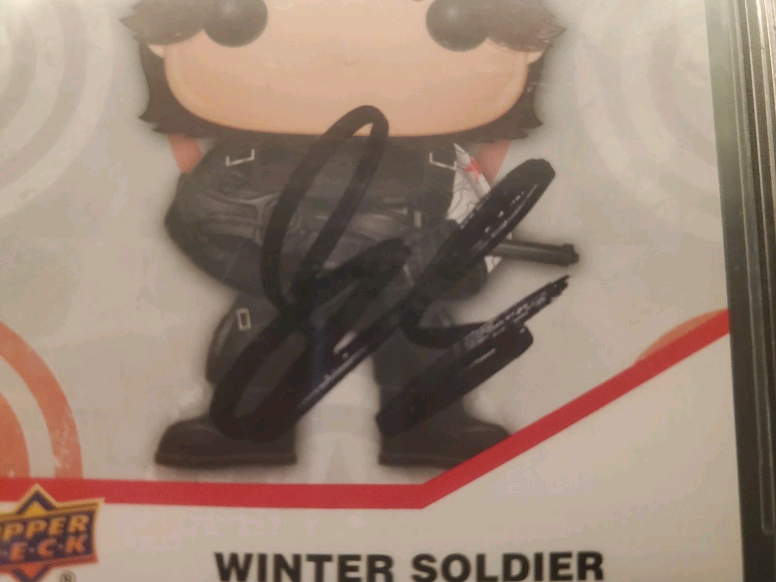Sebastian Stan Signed Winter Soldier Bucky UD Funko Marvel Beckett BAS Auto MCU view 6