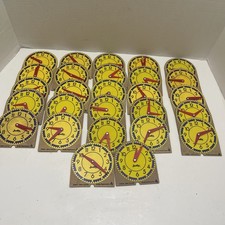 Vintage Judy Clocks Mini Clocks Homeschool Time Math K-3 Classroom Lot Set of 27