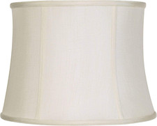 Imperial Shade Creme Classic Large Drum Lamp Shade 14" Top X 16" Bottom X 12" Hi