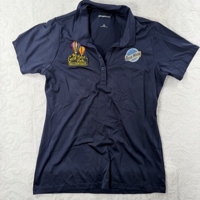 SPORT-TEK Women's Navy Polo Shirt The Great Forest Park Balloon Race Blue Moon