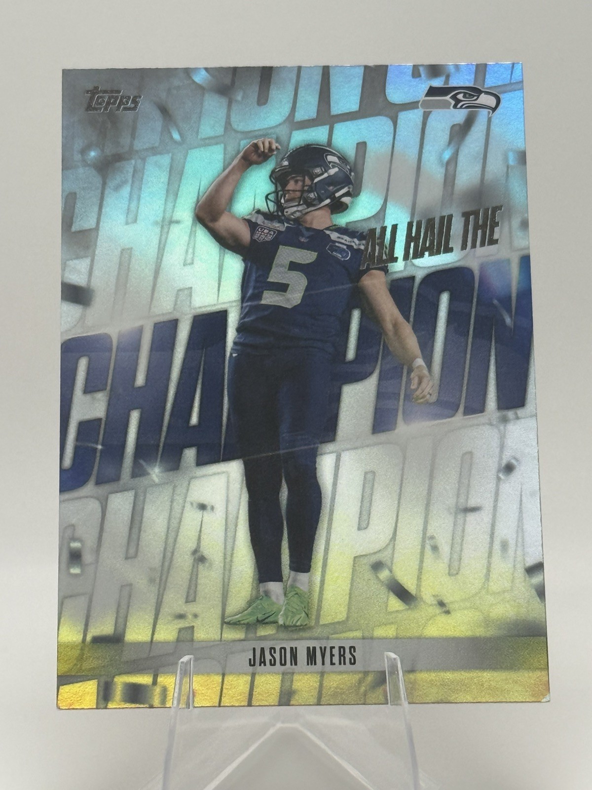 2026 Topps Jason Myers #AHC-11 All Hail the Champion Seahawks