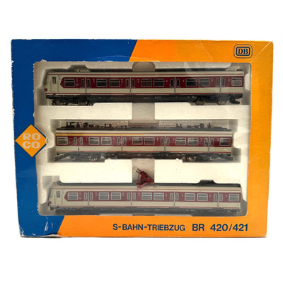 Roco 14134 C S-Bahn-Triebzug BR 420/421 DB Innenraumbeleuchtung Kieselrot  OVP