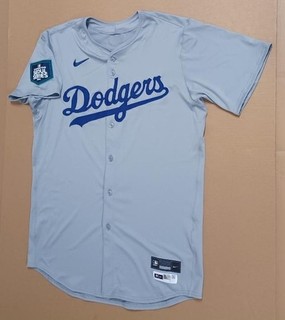 DODGERS (No#) Team Issued 4/5/2024 "SEOUL SERIES" Patch GRAY ROAD JERSEY Sz 48