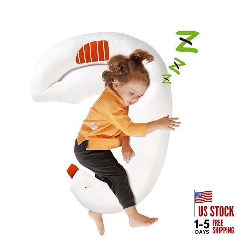  Curve Long Kids Body Pillow,36X27inchess Shape Soft Child H