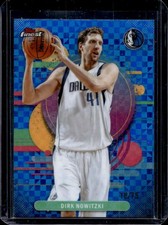 2025-26 Topps Finest Dirk Nowitzki Uncommon Blue X-Fractor #/75 Mavericks