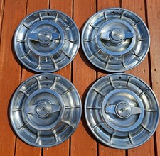 4 1957 Chevrolet Corvette Oem Original Hubcaps W Spinners