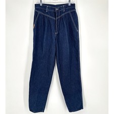 Vintage 80s Gitano Tapered Mom Jeans Sz 14 29/8 High Rise 100 Cotton Pleated