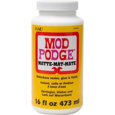 Mod Podge Matte Sealer & Glue, Quick-Dry Craft Finish, 473ml Bottle UK