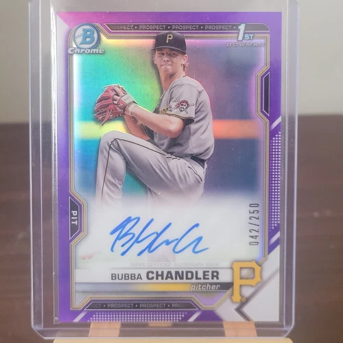 2021 Bowman Draft Chrome Bubba Chandler First Bowman Purple Auto /250