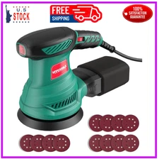 13000RPM Electric Orbital Sander with 6 Various Speeds, with 12 Pcs Sandpapers